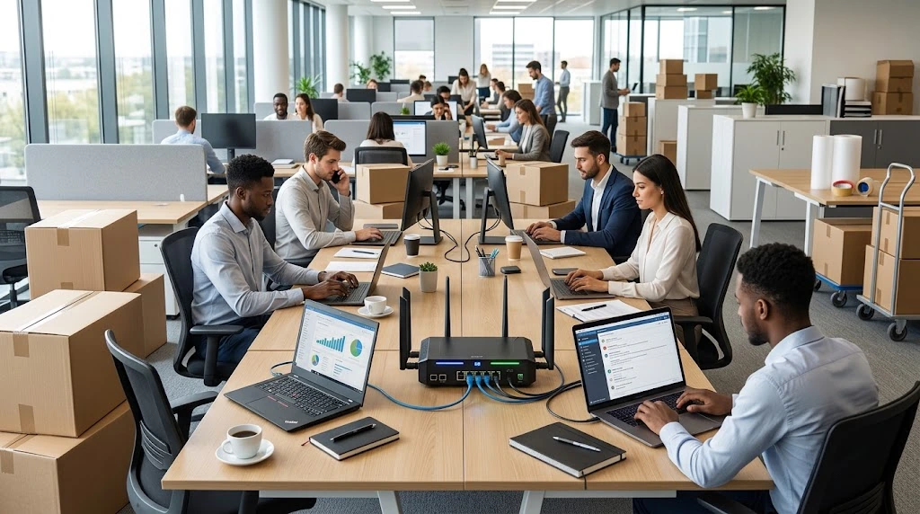 Continuité d'Activité lors d'un Déménagement d'Entreprise : Sécuriser la Connectivité Internet en Attendant la Fibre Optique Définitive