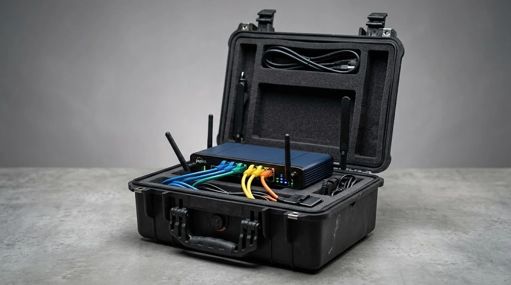 Location Routeur Peplink SpeedFusion SD-WAN : Guide Technique Complet de l'Agrégation 4G, 5G et Starlink pour Événements et Chantiers Critiques